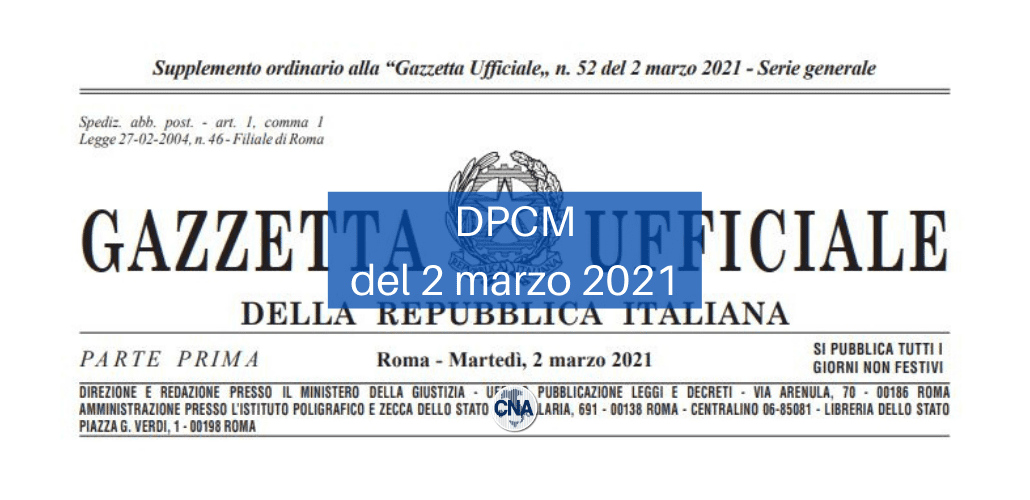 DPCM del 2 marzo 2021