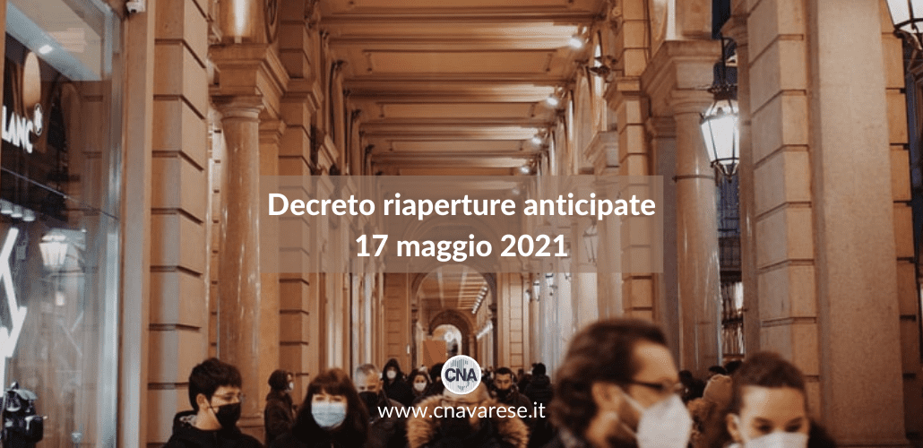 Riaperture anticipate 17 maggio