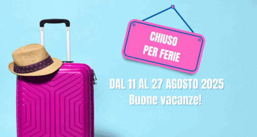 valigia e cartello siamo in ferie