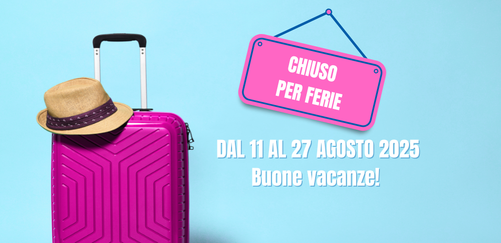 valigia e cartello siamo in ferie
