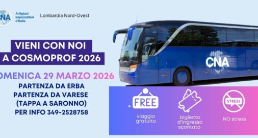 pullman gran turismo per trasferta cna lombardia nord ovest verso fiera bologna