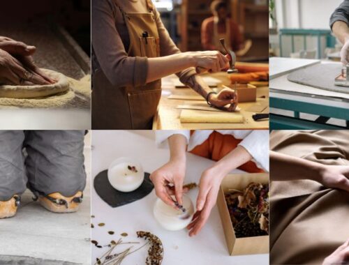 artigiani che lavorano con le mani